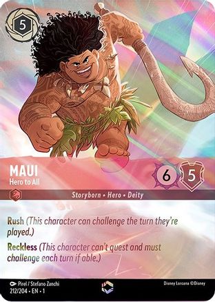 Maui - Hero to All (Enchanted) (212/204) - The First Chapter Holofoil - Poke-Collect