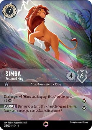 Simba - Returned King (Enchanted) (215/204) - The First Chapter Holofoil