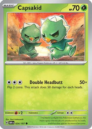 Capsakid - 024/197 24 - SV03 Obsidian Flames Reverse Holofoil - Poke-Collect