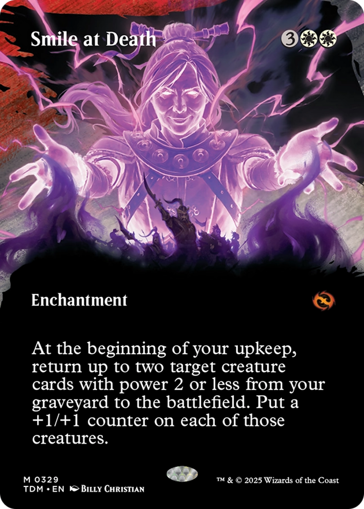 Smile at Death (TDM-329) - Tarkir: Dragonstorm: (Showcase, enchantment) (Borderless) - Poke-Collect