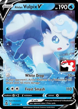 Alolan Vulpix V 33 - Prize Pack Series Cards Holofoil - Poke-Collect