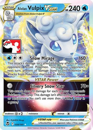 Alolan Vulpix VSTAR 34 - Prize Pack Series Cards Holofoil - Poke-Collect