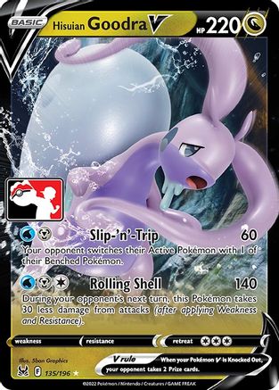 Hisuian Goodra V 135 - Prize Pack Series Cards Holofoil - Poke-Collect