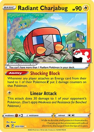 Radiant Charjabug 51 - Prize Pack Series Cards Holofoil - Poke-Collect