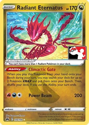 Radiant Eternatus 105 - Prize Pack Series Cards Holofoil - Poke-Collect
