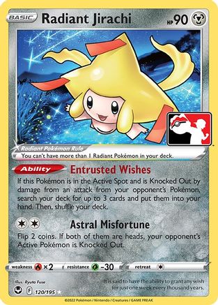 Radiant Jirachi 120 - Prize Pack Series Cards Holofoil - Poke-Collect