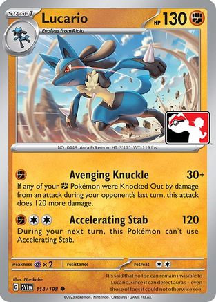 Lucario - 114/198 114 - Prize Pack Series Cards - Poke-Collect