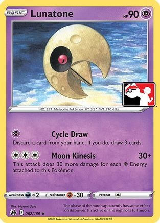 Lunatone 62 - Prize Pack Series Cards - Poke-Collect