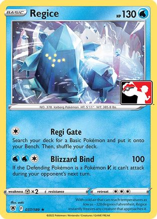 Regice 37 - Prize Pack Series Cards - Poke-Collect