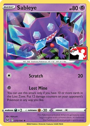Sableye 70 - Prize Pack Series Cards Holofoil - Poke-Collect