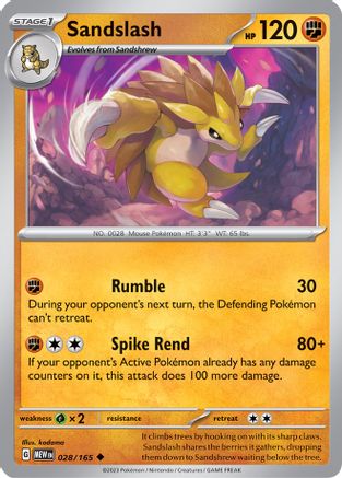 Sandslash 28 - SV Scarlet & Violet 151 - Poke-Collect