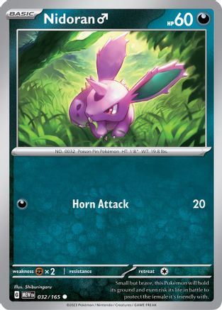 Nidoran M 32 - SV Scarlet & Violet 151 Reverse Holofoil - Poke-Collect