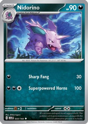 Nidorino 33 - SV Scarlet & Violet 151 Reverse Holofoil - Poke-Collect