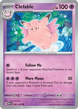 Clefable 36 - SV Scarlet & Violet 151 Reverse Holofoil - Poke-Collect