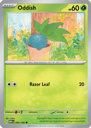 Oddish 43 - SV Scarlet & Violet 151 Reverse Holofoil - Poke-Collect