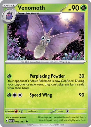 Venomoth 49 - SV Scarlet and Violet 151 Reverse Holofoil - Poke-Collect