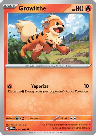 Growlithe 58 - SV Scarlet & Violet 151 - Poke-Collect