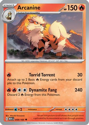 Arcanine 59 - SV Scarlet & Violet 151 - Poke-Collect
