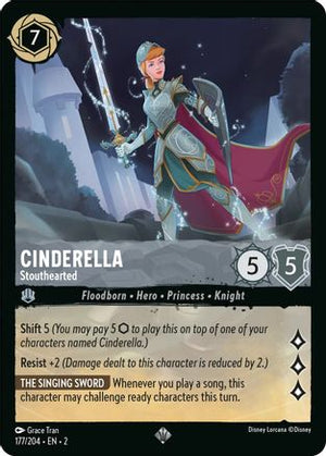 Cinderella - Stouthearted (177/204) - Rise of the Floodborn Cold Foil