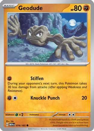 Geodude 74 - SV Scarlet & Violet 151 Reverse Holofoil - Poke-Collect
