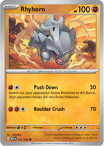 Rhyhorn 111 - SV Scarlet & Violet 151 - Poke-Collect