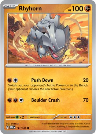 Rhyhorn 111 - SV Scarlet & Violet 151 - Poke-Collect