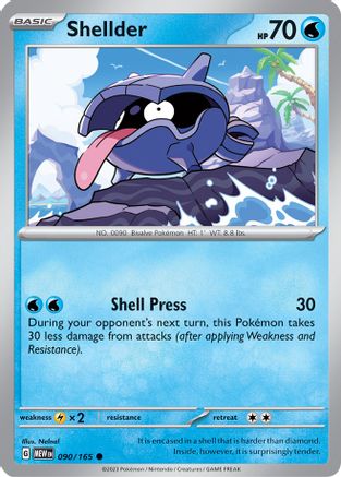 Shellder 90 - SV Scarlet & Violet 151 Reverse Holofoil - Poke-Collect