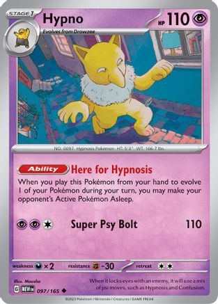 Hypno 97 - SV Scarlet & Violet 151 Reverse Holofoil - Poke-Collect