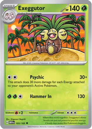 Exeggutor 103 - SV Scarlet & Violet 151 Reverse Holofoil - Poke-Collect