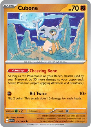 Cubone 104 - SV Scarlet & Violet 151 - Poke-Collect