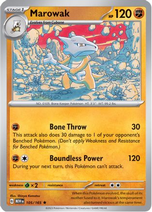 Marowak 105 - SV Scarlet & Violet 151 Reverse Holofoil - Poke-Collect