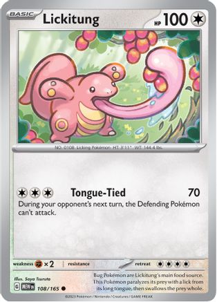Lickitung 108 - SV Scarlet & Violet 151 Reverse Holofoil - Poke-Collect
