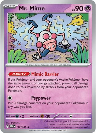 Mr. Mime - 122/165 122 - SV Scarlet & Violet 151 Reverse Holofoil - Poke-Collect