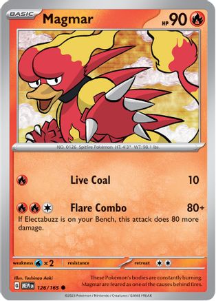 Magmar 126 - SV Scarlet & Violet 151 Reverse Holofoil - Poke-Collect