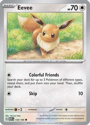 Eevee 133 - SV Scarlet & Violet 151 Reverse Holofoil - Poke-Collect