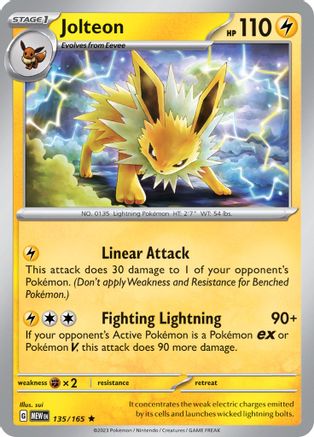 Jolteon 135 - SV Scarlet & Violet 151 Holofoil - Poke-Collect