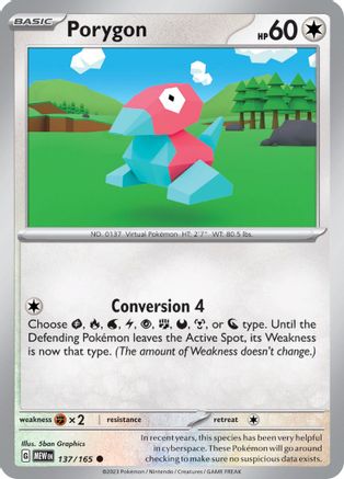 Porygon 137 - SV Scarlet & Violet 151 - Poke-Collect