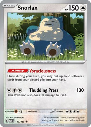 Snorlax 143 - SV Scarlet and Violet 151 - Poke-Collect