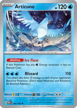 Articuno 144 - SV Scarlet & Violet 151 Reverse Holofoil - Poke-Collect