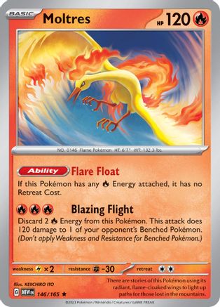 Moltres 146 - SV Scarlet & Violet 151 Reverse Holofoil - Poke-Collect