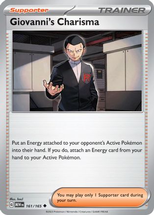 Giovanni's Charisma - 161/165 161 - SV Scarlet & Violet 151 - Poke-Collect