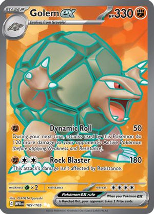 Golem ex - 189/165 189 - SV Scarlet and Violet 151 Holofoil