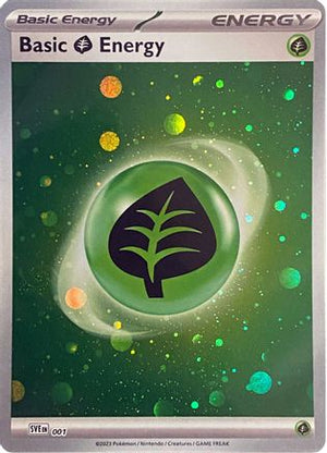 Basic Grass Energy (Cosmos Holo) 1 - SVE Scarlet & Violet Energies Holofoil - Poke-Collect