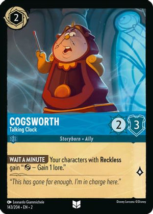 Cogsworth - Talking Clock (143/204) - Rise of the Floodborn Cold Foil