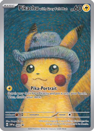 Pikachu with Grey Felt Hat 85 - SV Scarlet & Violet Promo Cards - Poke-Collect