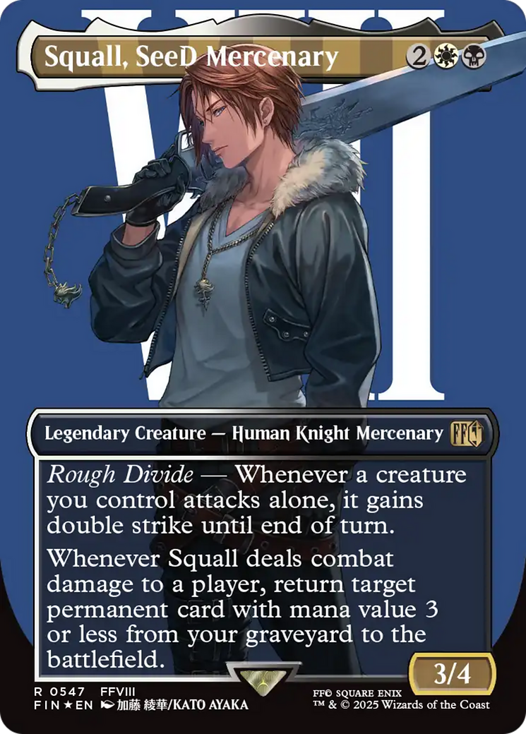 Squall, SeeD Mercenary (FIN-547) - FINAL FANTASY (Borderless) Foil - Poke-Collect