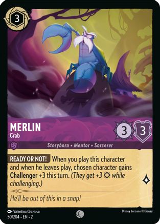 Merlin - Crab (50/204) - Rise of the Floodborn Cold Foil - Poke-Collect