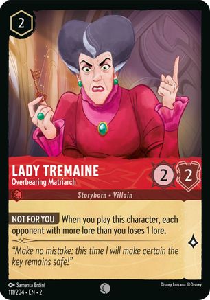 Lady Tremaine - Overbearing Matriarch (111/204) - Rise of the Floodborn Cold Foil - Poke-Collect
