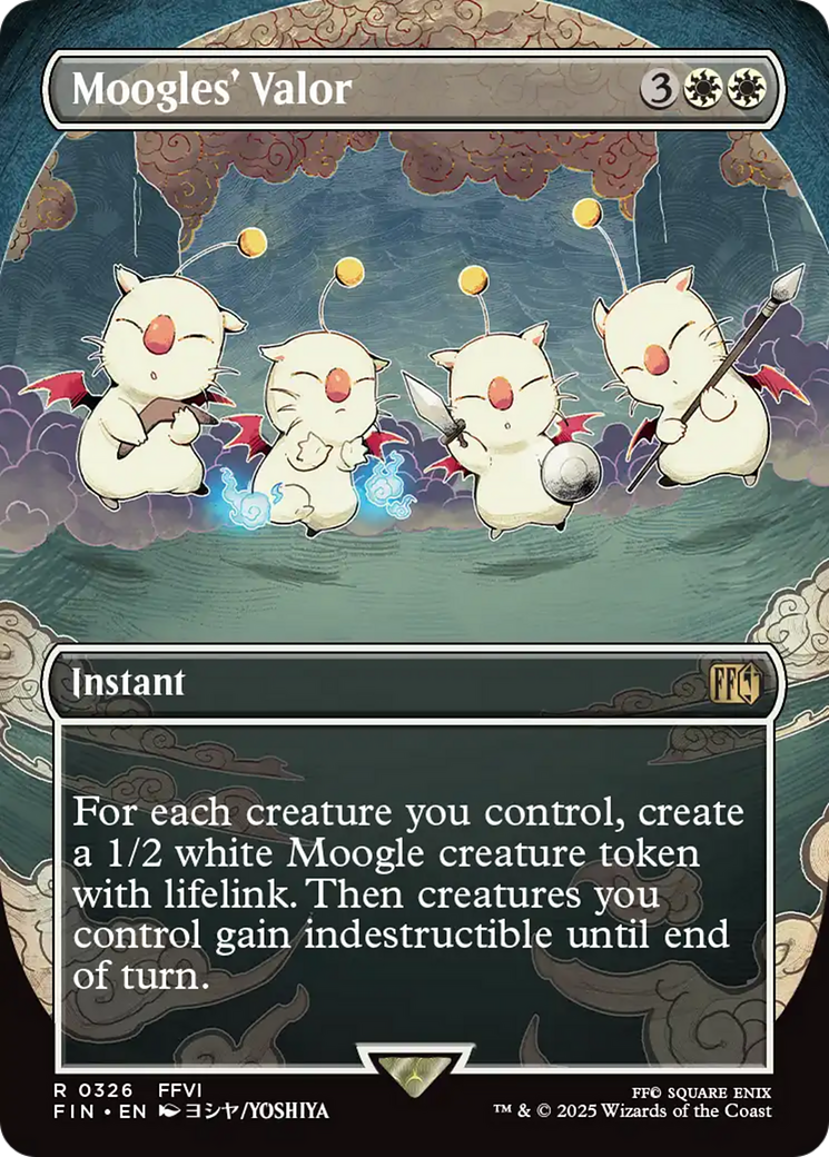Moogles' Valor (FIN-326) - FINAL FANTASY (Borderless) - Poke-Collect