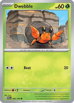 Dwebble 6 - SV04 Paradox Rift Reverse Holofoil - Poke-Collect